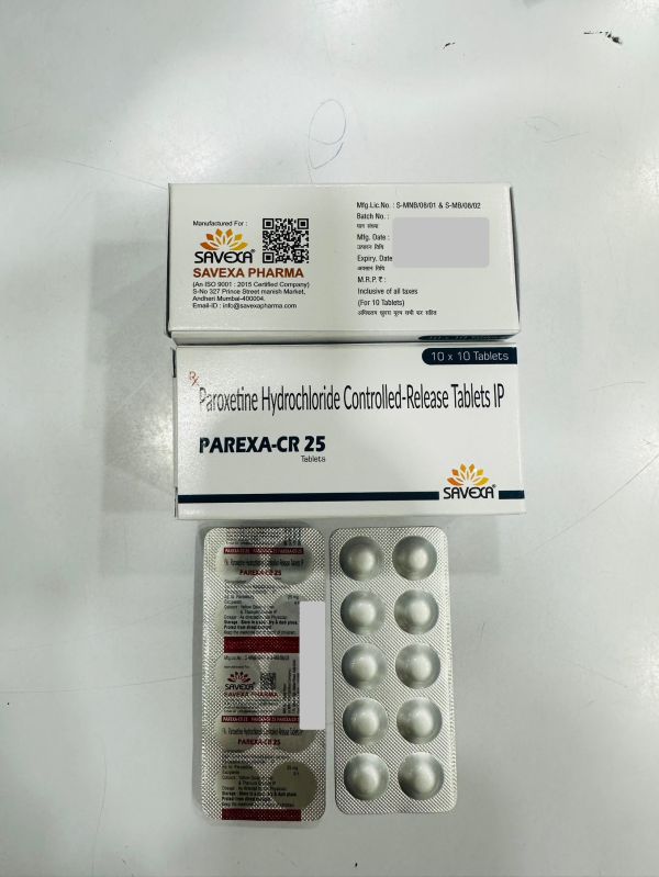 Parexa Cr 25 Paroxetine Hydrochloride Tablets