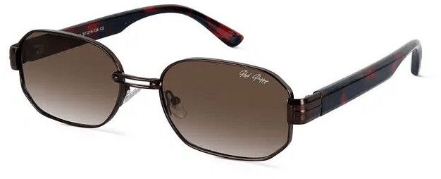 Red Pappy Noctis Brown Rectangle Sunglasses