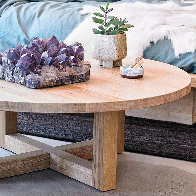 LUXA Round Wooden Coffee Table