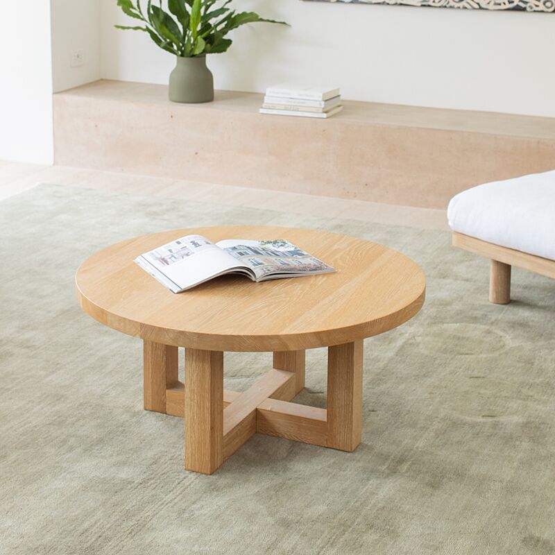 LUXA Round Wooden Coffee Table