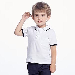 Plain Cotton Baby Polo T-Shirt, Color : White