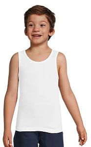 Kids White Cotton Vests