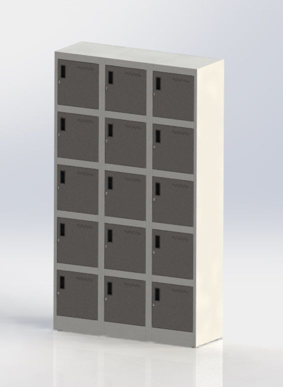 15 Compartment Mild Steel Storage Locker