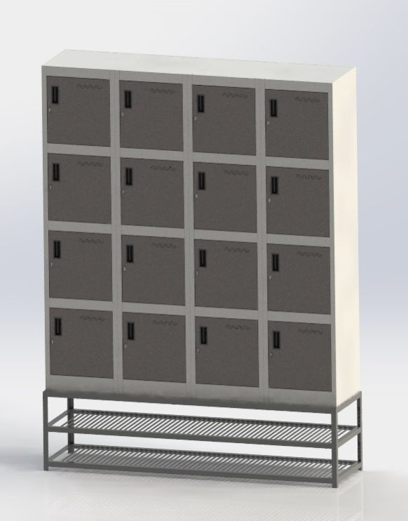 16 Compartment Mild Steel Storage Locker