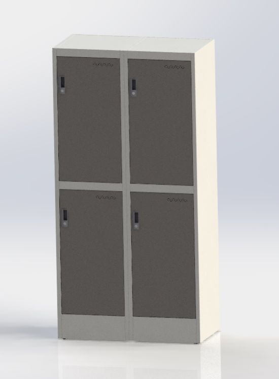 4 Compartment Mild Steel Storage Locker
