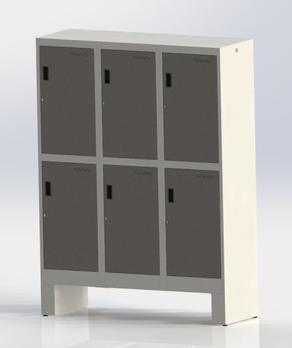 6 Compartment Mild Steel Storage Locker