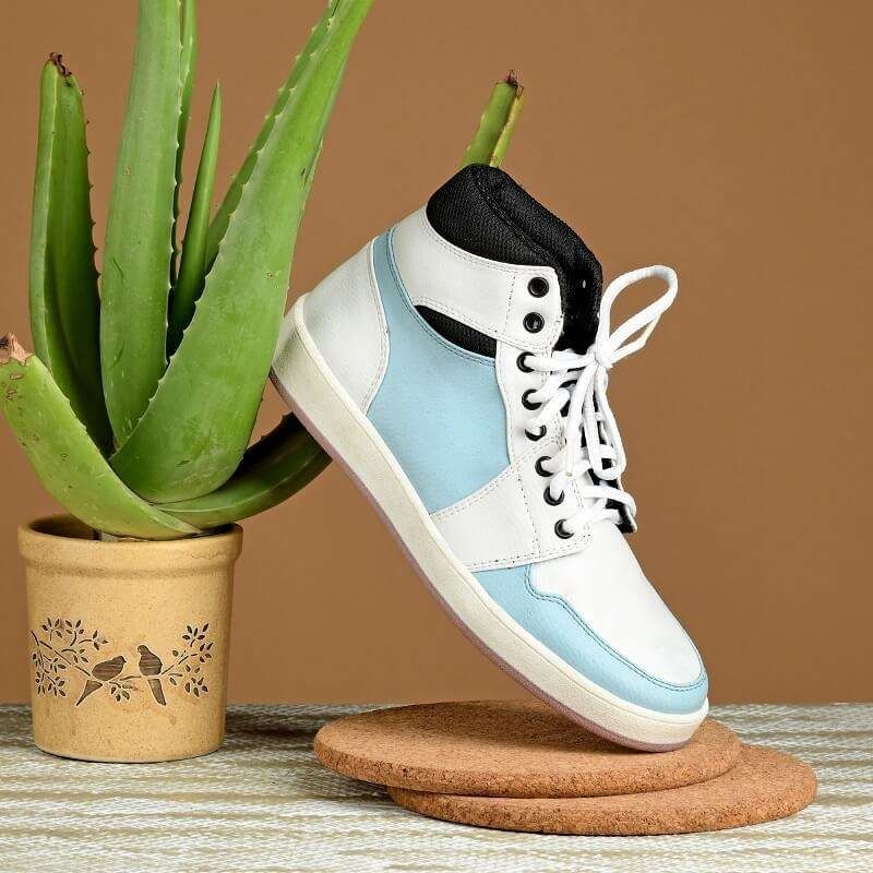 Men Light Blue White Casual Shoes