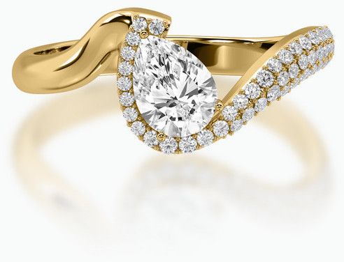 Infinite Hope Pear Cut Ef/vvs Lab Grown Diamond Engagement Ring