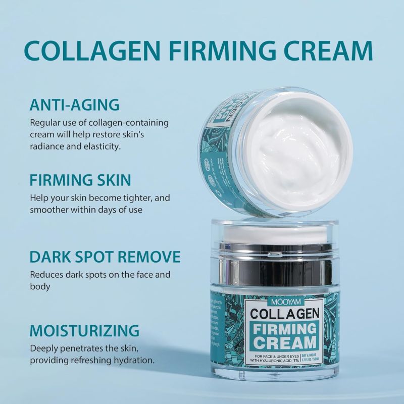 Mooyam Collagen Face Cream &AMP;ndash; Anti-Aging Day &AMP;AMP; Night Moisturizer for Face and Body | Skin Firming