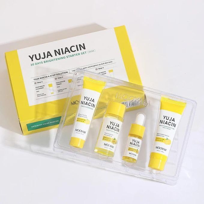 Mooyam Yuja Niacin Trial Kit , Brightening &AMP;AMP; Pore-Refining Korean Skincare for Radiant Glow