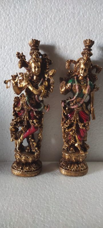 Brass Radha Krishna Statues