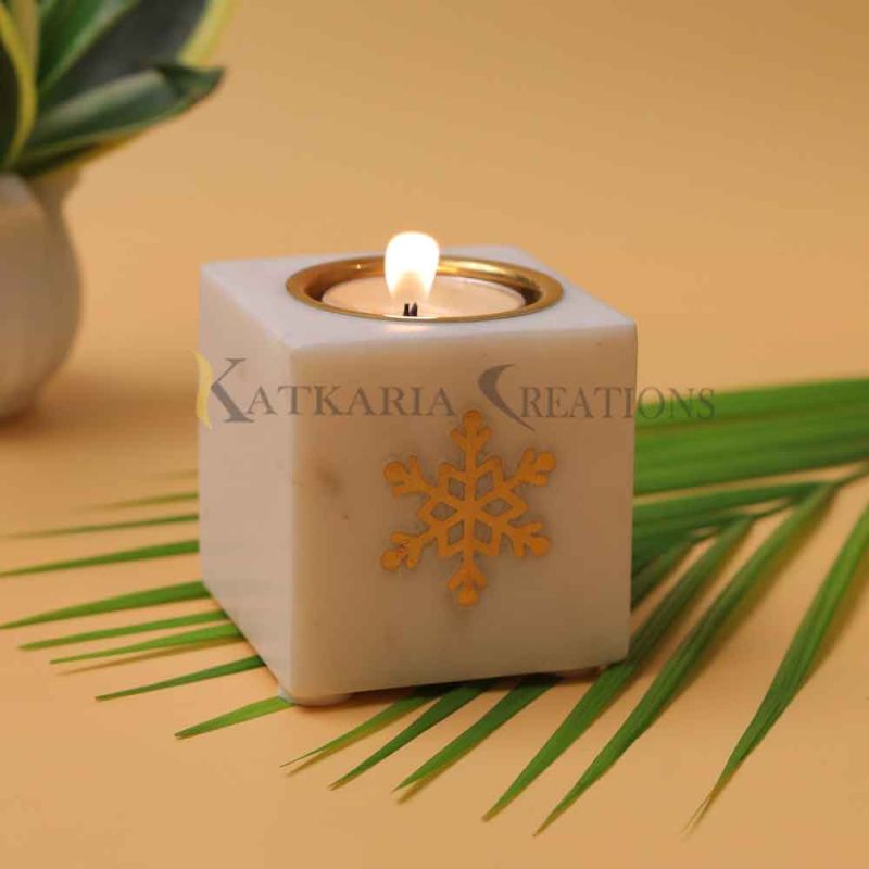 Marble Tea Light Candle Holder