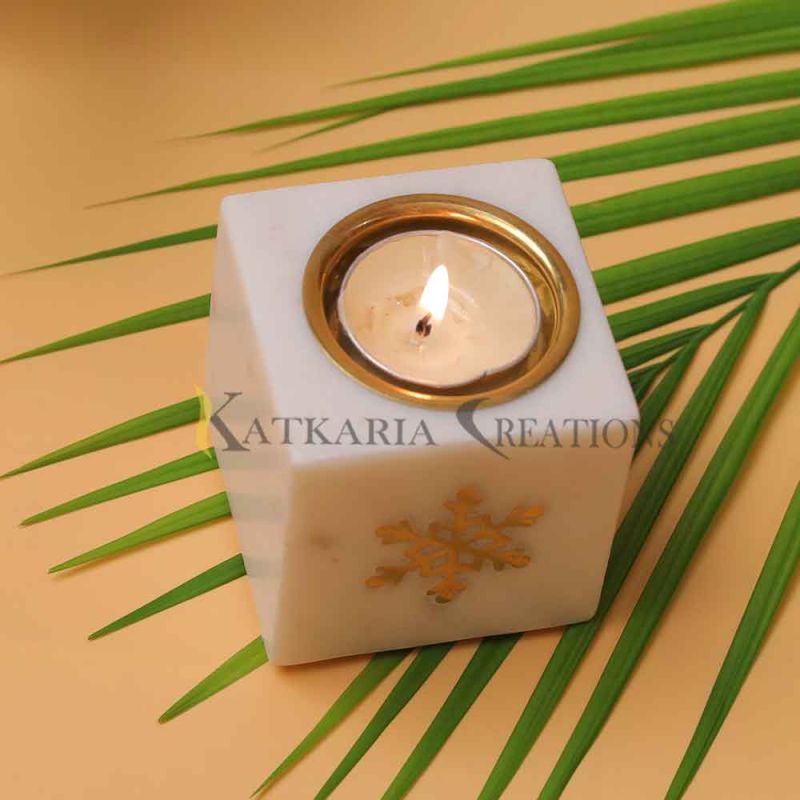 Marble Tea Light Candle Holder