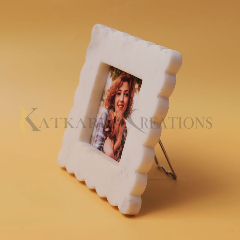 White Marble Photo Frame