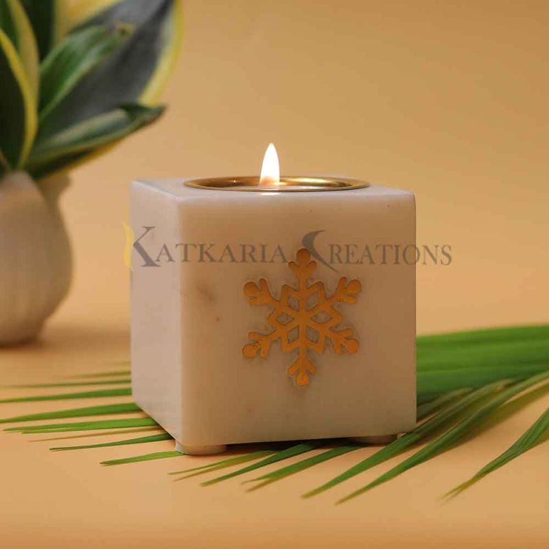 Marble Tea Light Candle Holder