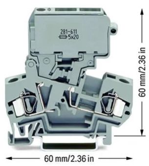 8000 100/000 1312 2 Conductor Fuse Terminal Block
