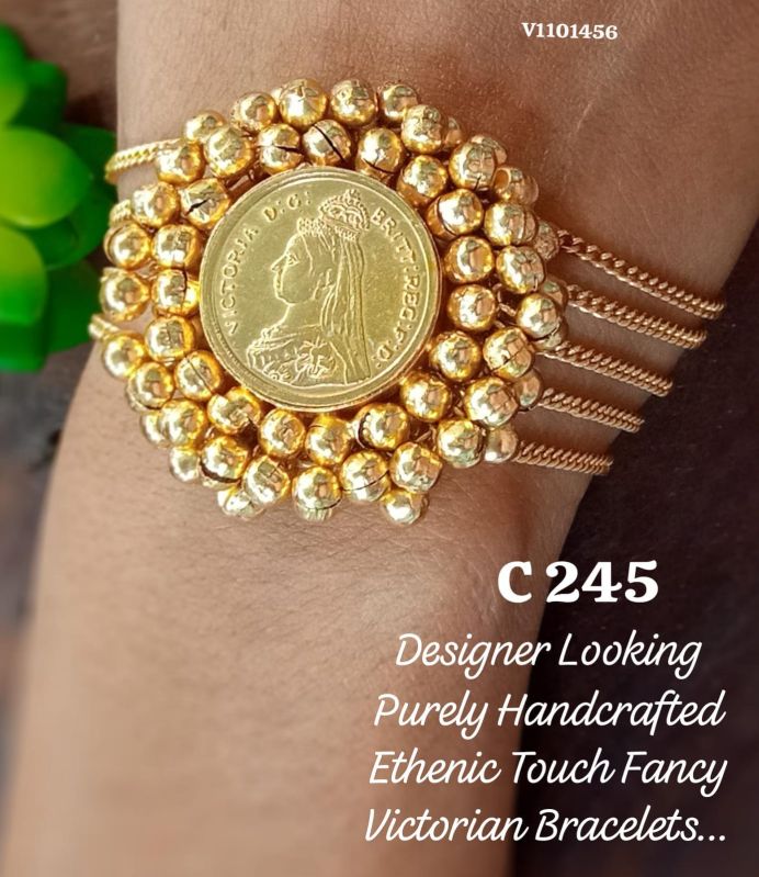 Gold Plated Stone Kada