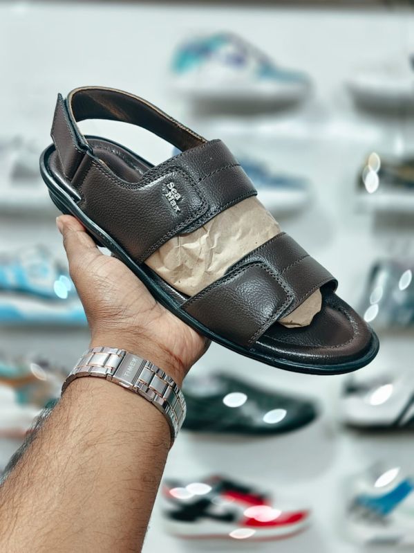 Black Leather Slippers