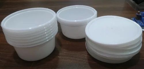 250 Ml White Plastic Round Food Container