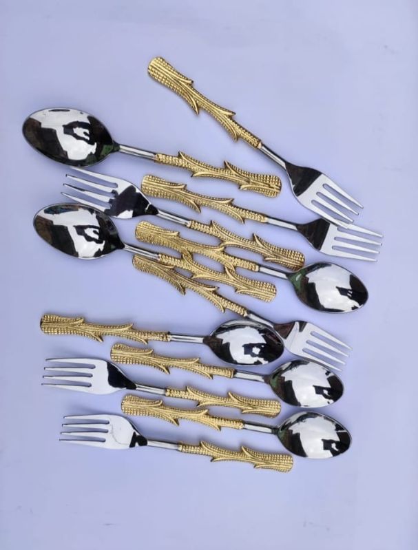 Fancy Gold Plated Spoon Set – Luxury Dining Cutlery for Elegant Tables