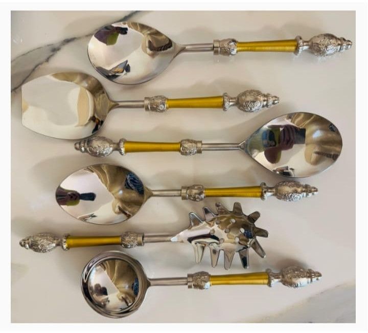 SS Gold Plated Spoon Set – Premium Luxury Dining Cutlery