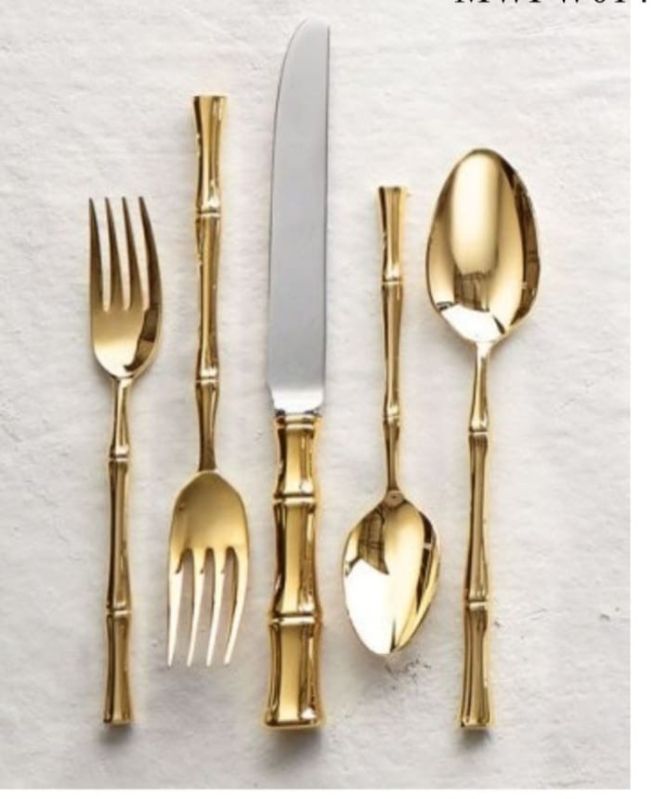Stainless Steel Gold Touch Elegant Dining Spoons – Premium Cutlery for Stylish Dining