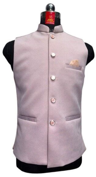 Men Pink Twill Waist Coat