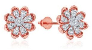 Women Blossomy Cyclic Diamond Earrings