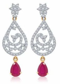 Women Charismatic Drop Diamond Earrings