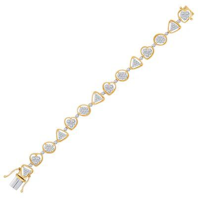 Women Playful Fancy Shaped Diamond Bracelet