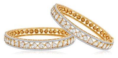 Women Royal Polki Diamond Bangles