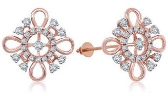 Women Spiral Galaxy Diamond Stud Earrings