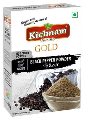 Kichnam Kali Mirch Powder 100gm, Color : Black
