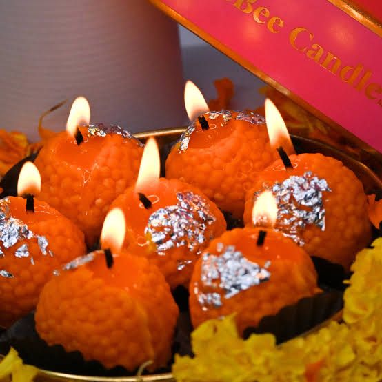 Motichoor Ladoo Decorative Candle