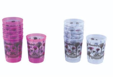 Plastic Printed Aqua Glass Set, Color : All Color