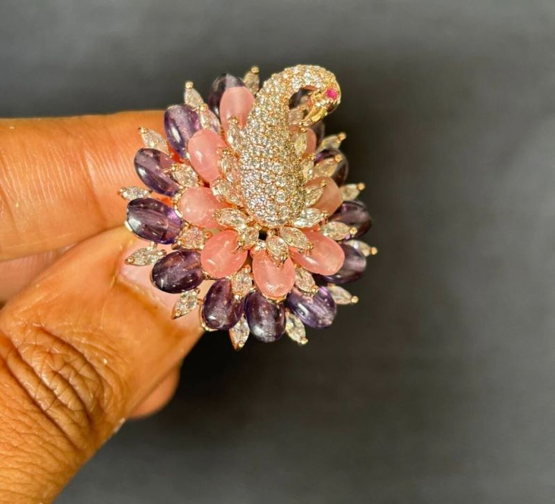 Blossoming Peacock Adjustable Women Ring