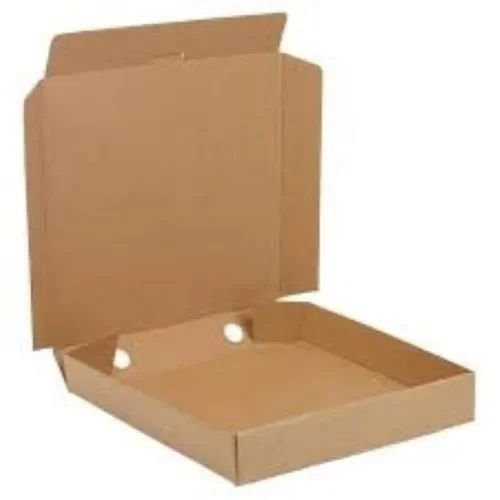 Kraft Paper Brown Pizza Box 10x10x1.5 Inches