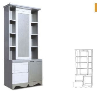 D-14 Scala Dressing Table In White And Grey Color