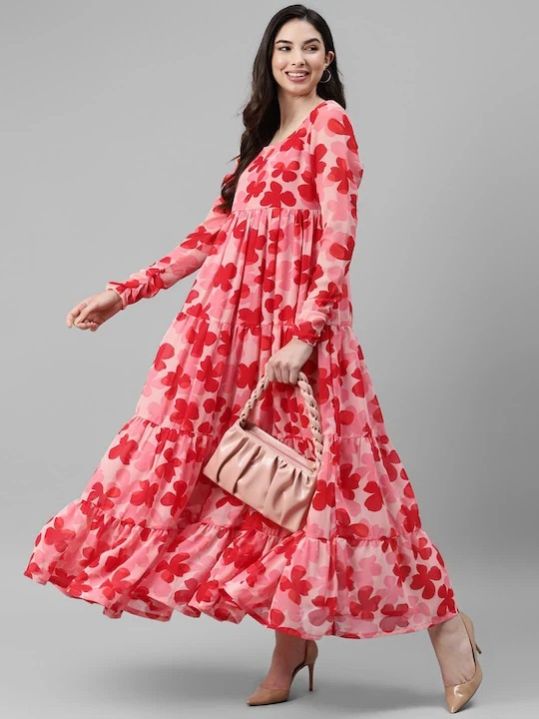 FLORAL FEMININE MAXI DRESS