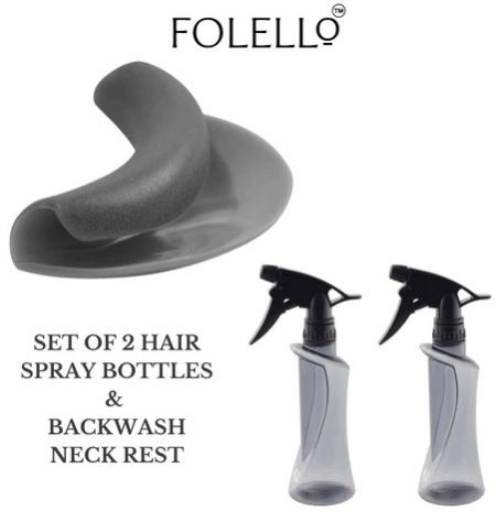Silicone Neck Rest With 2 Precision Spray Bottles (300 Ml)