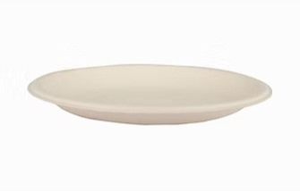 6 Round Biodegradable Paper Plates, Color : Natural