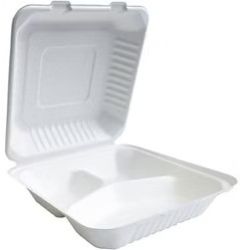9 X 9 Inch 3cp Biodegradable Clamshell Box