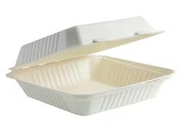 9 X 9 Inch Biodegradable Clamshell Box