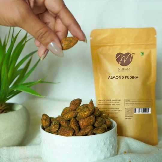 Roasted Almond Pudina Masala Nuts