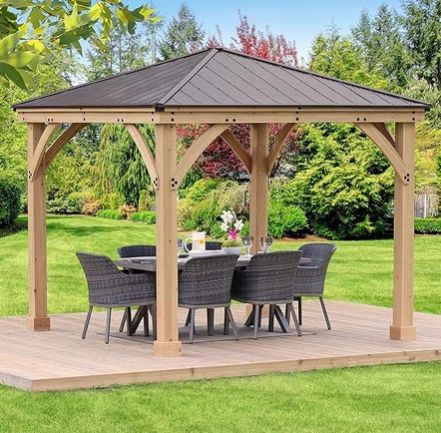 Wood Metal Meridian Gazebo
