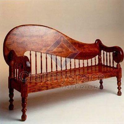 Plain Polished Wooden Chaise Sofa, Color : Brown Standard