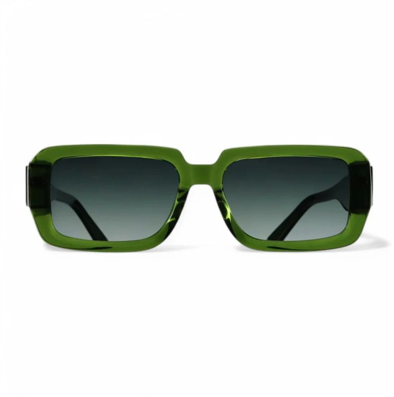 VO Rectangle Green Acetate Rimmed Ladies Sunglasses - VO 11076P C4