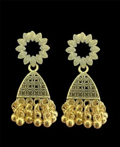 Golden Oxidized Earring