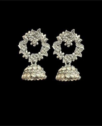 Oxidized Silver Earring