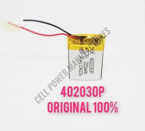 402030P Original Lithium Ion Polymer Battery, Capacity : 320 mAh